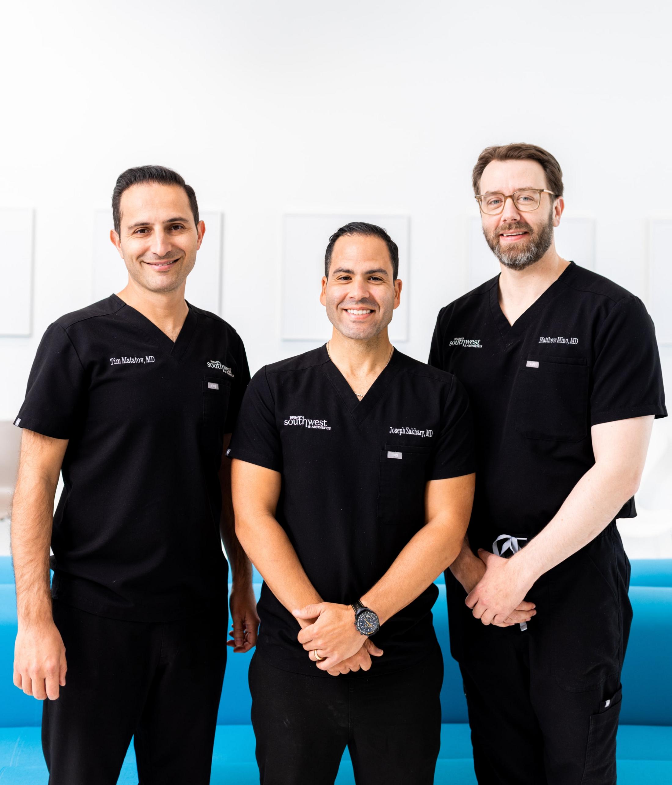 Dr. Matatov, Dr. Zakhary, and Dr. Mino Phoenix Breast Reconstruction Surgeons